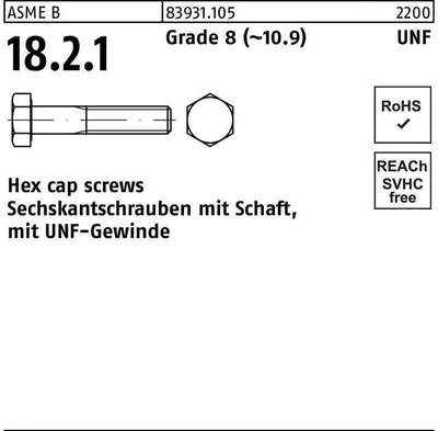Produktbild von Reyher  Hex cap screws 83931Grade 8 5/8-18 UNFx2 1/2 (25 Stück)