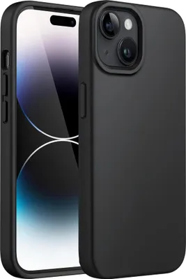 Image de Housse noire pour iPhone 15 PLUS - Housse de téléphone portable Anti-rayures Ultra fine Phonillico®