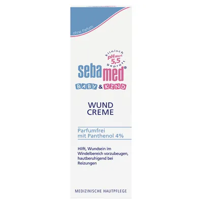 Produktbild von Sebamed Baby Wundcreme, Vorteilspack 2 x 75 ml, hilft Wundsein im Windelbereich vorzubeugen, ist hautberuhigend bei Reizungen, parfumfrei