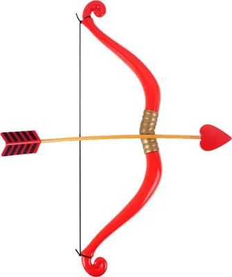 Produktbild von Junggesellenabschied Amor Pfeil Bogen Arrow Kostümaccessoire Rot Gold Geschenk Party Deko Humor Spaß Erwachsene Lustig Märchen Mythologie, Farbe: Rot