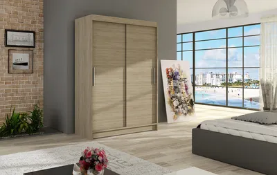 Obrázek produktu pro Prostorná šatní skříň Magda - šířka 120 cm, sonoma