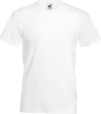 Produktbild von Fruit of the Loom - Valueweight V-Neck T - White - S