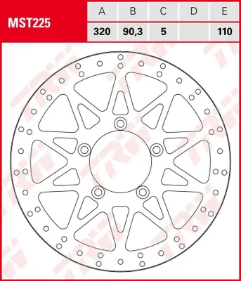 Zdjęcie produktu dla Tarcza hamulcowa TRW „MST225”