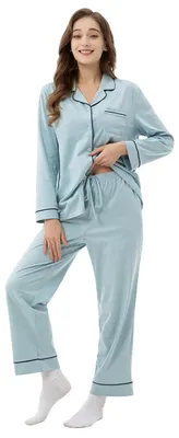 Imagen del producto de Conjunto de pijama de algodón de Damen, suave y cómodo, con bolsillos