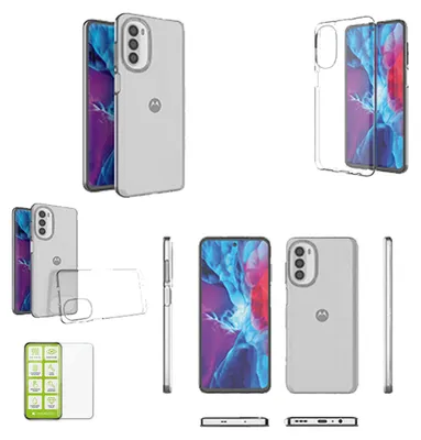 Immagine prodotto di Per Motorola Moto G52 Custodia in silicone TPU + H9 Custodia di vetro del telefono cellulare Custodia di copertura