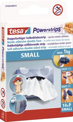 Obrázok produktu pre TESA 57550-00014, montážny pliešok, Biela, 1 kg/cm
