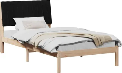 Image de Cadre de lit avec tête de lit Marron 100 x 200 cm Pin massif