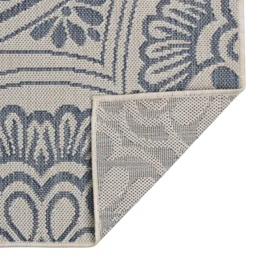 Produktbild von vidaXL Outdoor-Teppich Flachgewebe 200x280 cm Blaues Muster