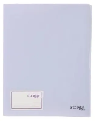 Produktbild von A4-Präsentationsmappe mit 20 Hüllen, lila, STRIGO