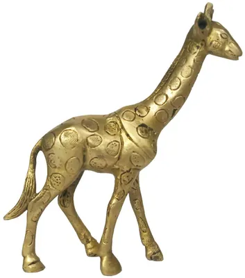 Messing Giraffenfigur, 10,2 x 1,5 cm, Gold, Deko