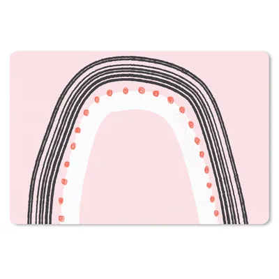 Produktbild von MuchoWow® Mauspad Mousepad Regenbogen - Minimalismus - Rosa 27x18 cm - Mousepads - Maus Mat - Pad - Mausunterlage - Büroartikel - Desk Matten