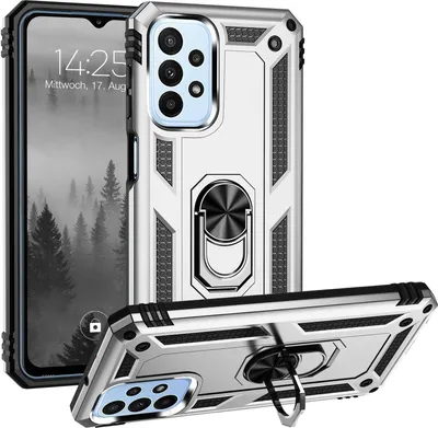 Produktbild von Armor Outdoor Handyhülle für Samsung Galaxy A23 5G Handy Panzer Case Cover Schutzhülle Farbe: Silber