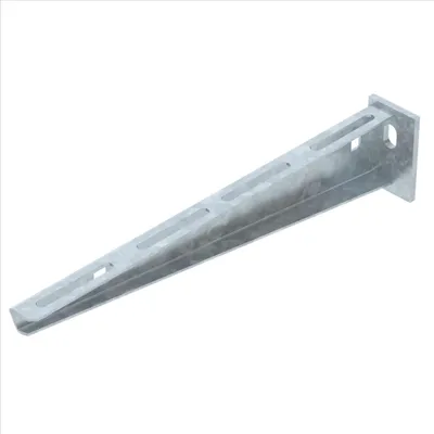 Produktbild von OBO Wand- und Stielausleger, angeschweißte Kopfplatte, B310mm, Stahl, tauchfeuerverzinkt, 1 Stk.