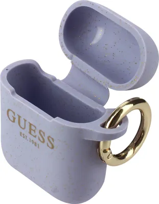 Produktbild von Guess Apple Hülle GUA2SGGEU AirPods Abdeckung lila/lila Silikon Glitter