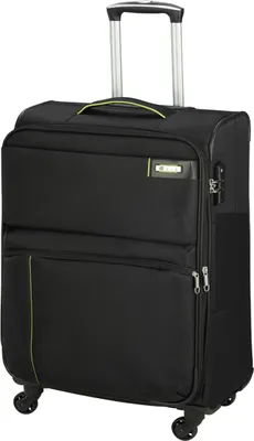 Produktbild von Stoffkoffer Handgepäck Rollen Trolley kleiner 55 cm Schwarz 2,2 kg Bowatex
