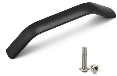 Produktbild von Küchengriffe Schwarz - Küchengriffe 112 mm - Küchengriffe aus Aluminium - Set mit 10 Küchengriffen - Küchengriffe mit Schrauben M4 x 22 mm - Stoßfeste Küchengriffe - Schubladengriffe