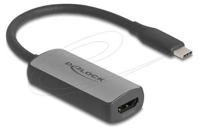 Produktbild von DeLOCK 64264, 0,17 m, USB Typ-C, HDMI, Männlich, Weiblich, Gerade