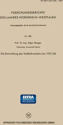 Obrázek produktu pro Die Entwicklung des Weltluftverkehrs bis 1957/58