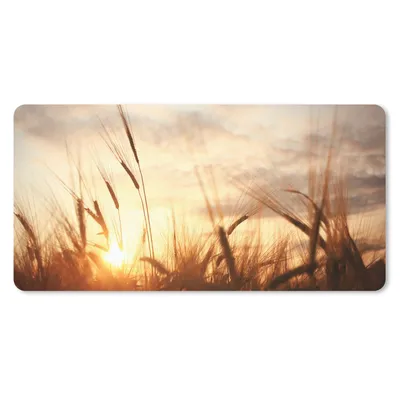 Produktbild von MuchoWow® Mauspad Mousepad Schilf - Gras - Sonnenuntergang - Natur - Horizont 60x30 cm - Mousepads - Maus Mat - Pad - Mausunterlage - Nachhaltig