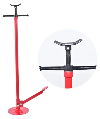 Obrázek produktu pro Podpěrný stojan pro zvedací plošinu – mechanický – nosnost 0,75 t (≈680 kg) – výška 133–200 cm – otočná ložisková hlava – z masivní oceli
