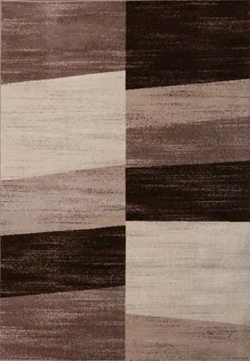 Produktbild von Milano9119 Braun Moderner Designer Wohnzimmer Teppich Geometrisches Muster Meliert, Maße:80x250 cm