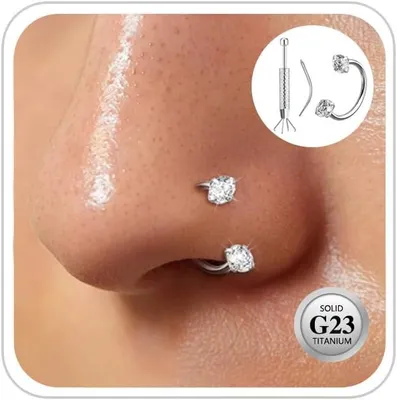 Obrázok produktu pre Podkova piercing, G23 titán, 20g, 7-10 mm, strieborná zlatá, pre septum tragus