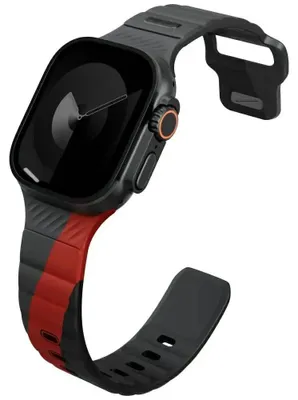 Productafbeelding van Pasek Uniq Stride rubberen band voor Apple Watch 44/45/46/49 mm - Grijs
