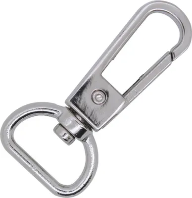 5 Bolzen-Karabiner Karabinerhaken silber 15x45 mm