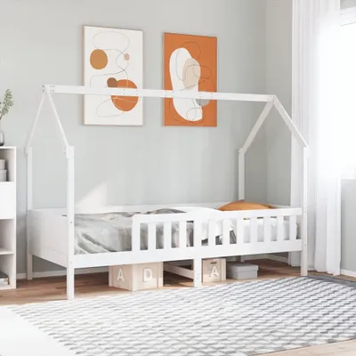 Obrázek produktu pro Maison Exclusive – dětská postýlka ve tvaru domečku, bílá, 90 x 190 cm, masivní borovice