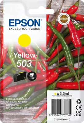 Produktbild von Epson 503 - 3.3 ml - Gelb - original - Blister mit RF- / akustischem Alarmsignal - Tintenpatrone - für Expression Home XP-5200, XP-5205, WorkForce WF-2960DWF, WF-2965DWF