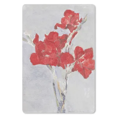 Produktbild von MuchoWow® Mauspad Mousepad Rote Gladiolen - Piet Mondrian 18x27 cm - Mousepads - Maus Mat - Pad - Mausunterlage