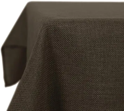 Produktbild von Wasserabweisendes Tischtuch Linnenoptik dunkelbraun 220x130cm
