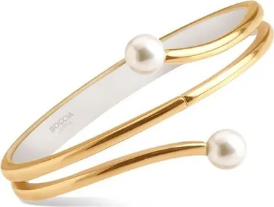 Produktbild von Boccia 03054-0264 Armspange Titan, Süßwasser Zuchtperle, Gold plattiert