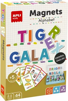 Produktbild von Magnet-Set Alphabet, Mehrfarbig, 44 Teile, Lernspielzeug für Kinder ab 5 Jahren