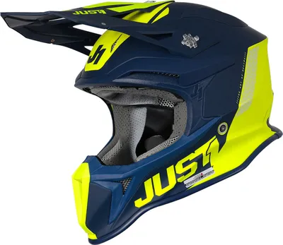 Produktbild von Just1 J18 Pulsar MIPS Motocross Helm Farbe: Blau/Gelb, Grösse: M (57/58)