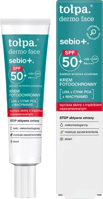 Produktbild von TOŁPA Dermo Face sebio+ Lichtschutzcreme SPF 50+ 40 ml