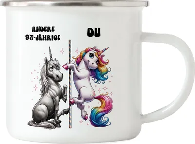 Produktbild von Andere 95-Jährige Du Einhorn Emaille Tasse Geburtstag Party Einhorn Fans