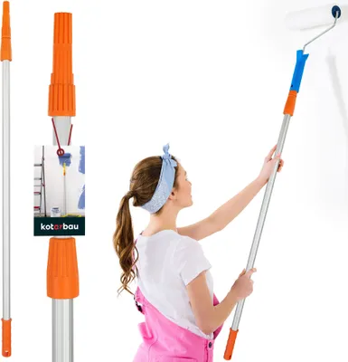 Produktbild von KOTARBAU® Teleskopstiel Aluminium 100 - 200 cm | Teleskopstange mit Aufnahme für Malerwalzen | Maler Teleskopstange | Malerstange Teleskopstange Maler