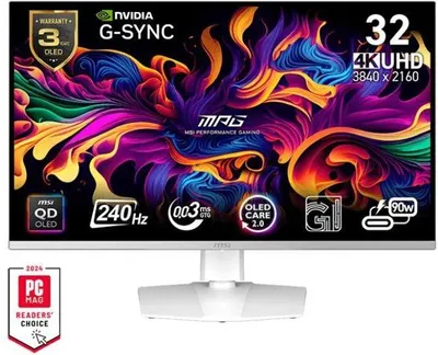 Image de Écran PC Gamer MSI, 32 pouces UHD, 240Hz, QD-OLED, 0.03ms, MPG 321URXW QD-OLED
