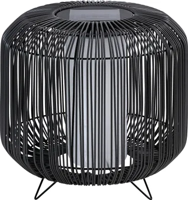 Produktbild von Dehner Solar-Laterne Bari, warmweißes Licht, Ø 30 cm, Höhe 30 cm, IP44, Kunststoff/Metall, anthrazit