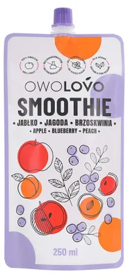Immagine prodotto di Frullato di mela, mirtillo e pesca 250 ml