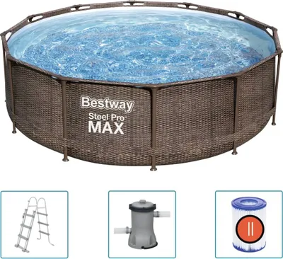 Immagine prodotto di Set piscina Steel Pro MAX Serie Deluxe, rotonda 366x100 cm
