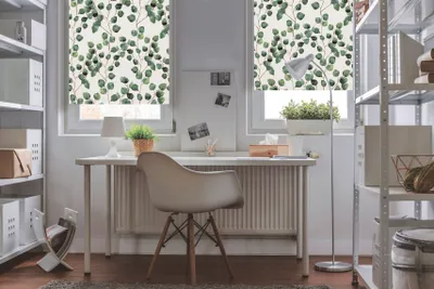 Produktbild von Gardinia EASYFIX Rollo Digiprint Blackout Isabella 50x150 Isabella weiß Nachbildung