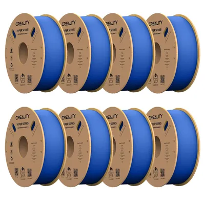 Produktbild von Creality PLA Filament Set, Hyper Serie, 1,75mm, 8KG für 3D Drucker, 8 x 1000g, - Blau - 3301010341