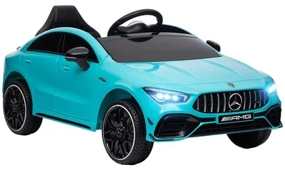 Image de Voiture électrique pour enfants AIYAPLAY 12 V avec télécommande 2,4 GHz et musique, bleu clair