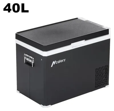 Image de Glacière portable pour voiture - Glacière/congélateur à compresseur de 40 l - 12/24 V et 220 V - Double zone -via application - Réfrigérateur de camping