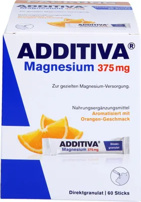 Produktbild von ADDITIVA Magnesium 375mg Sticks, 60 St PUL