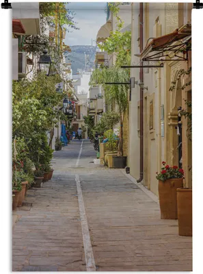 Produktbild von MuchoWow® Wandteppich Wandbehang Kreta - Rethymno - Griechenland 90x135 cm Tapisserie Dekoration Wandtuch - Baumwolle - Wandskulptur