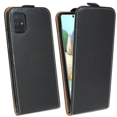 Produktbild von cofi1453® Flip Case kompatibel mit Samsung Galaxy A71 (A715F) Handy Tasche vertikal aufklappbar Schutzhülle Klapp Hülle Schwarz