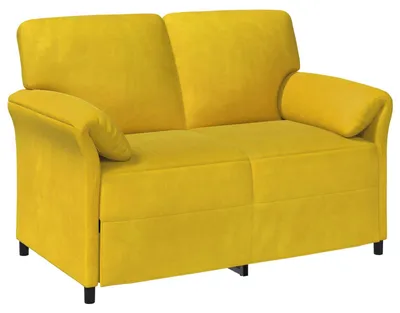 Produktbild von vidaXL 2-Sitzer Sofa Gelb 138 x 83 x 95 cm Samt